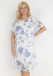 Niebieska Sukienka z Bawełny Sebaestus. Niebieskie sukienki Born2be, na co dzień, plus size, bez wzorów, z bawełny, klasyczne, bez kołnierzyka, plus size, bez ramiączek, midi, proste. Za 99.99 zł.