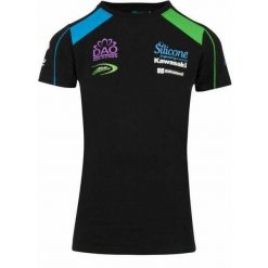 Kawasaki Ladiesprint T-Shirt L - Styl i Komfort w Miękkiej Bawełnie. Niebieskie t-shirty Kawasaki, l, bez wzorów, z bawełny, bez kołnierzyka, bez ramiączek. Za 189.99 zł.