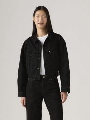 Levi's Kurtka dżinsowa w kolorze czarnym rozmiar: L. Czarne kurtki Levi's, l, z aplikacjami, z bawełny, bez kaptura. Za 281.95 zł.