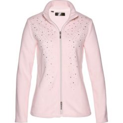 Bluza z polaru z połyskującymi kamieniami bonprix pastelowy jasnoróżowy - srebrny. Bluzy z polaru bonprix. Za 99.99 zł.