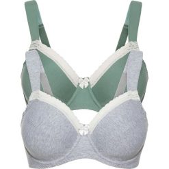 Biustonosz (2 szt.) bonprix szary melanż + oliwkowy. Biustonosze marki bonprix. Za 55.98 zł.