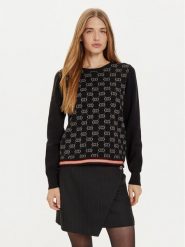Liu Jo Sport Sweter TF4228 MS63L Czarny Regular Fit. Czarne swetry Liu Jo Sport, l, bez wzorów, z wiskozy, sportowe, bez ramiączek. Za 329.99 zł.