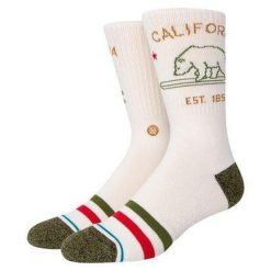 Skarpety Stance California Republic białe. Czerwone skarpetki Stance, bez wzorów. Za 114.17 zł.