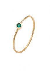 Elli Damski pasjans z kryształkami w kolorze zielonym ze srebra próby 925 Sterling Silver, pozłacany Pierścionki 1 ct. Szare pierścionki Elli, pozłacane. Za 283.99 zł.