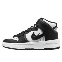Buty do chodzenia dla dorosłych Nike Dunk High Rebel Black/White. Białe buty treningowe Nike, bez wzorów, ze skóry, bez zapięcia, do biegania. Za 795.00 zł.