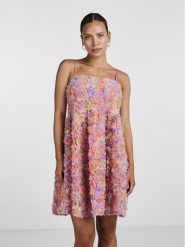 YAS Sukienka 26029787 Pomarańczowy Regular Fit. Brązowe sukienki YAS, s, bez wzorów, bez kołnierzyka, bez ramiączek. Za 299.99 zł.