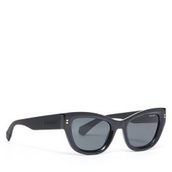 Okulary przeciwsłoneczne Polaroid. Czarne okulary przeciwsłoneczne Polaroid, bez wzorów. Za 229.99 zł.