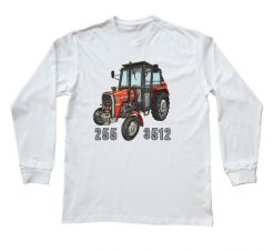 Massey Ferguson — bluzka z długim rękawem (Rozmiar: L (dorosła); Kolor koszulki: biały; Rodzaj nadruku: Massey Ferguson). Białe bluzki nikiniki, l, bez wzorów, z bawełny, bez kołnierzyka, bez ramiączek. Za 89.00 zł.