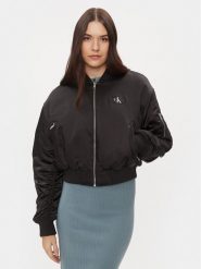 Calvin Klein Jeans Kurtka bomber J20J222591 Czarny Regular Fit. Czarne kurtki Calvin Klein Jeans, m, bez wzorów, z jeansu, bez kaptura. Za 499.99 zł.