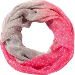 Szal koło, dwukolorowy w groszki bonprix różowo-piaskowy. Szaliki i kominy marki bonprix. Za 29.99 zł.