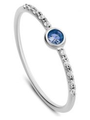 DIA DIAMONDS Srebrny pierścionek z diamentami i szafirem rozmiar: 52. Niebieskie pierścionki DIA DIAMONDS, z diamentem, srebrne. Za 215.21 zł.