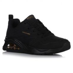 Buty do chodzenia damskie Skechers Tres-air Uno. Czarne buty sportowe lifestyle Skechers, bez wzorów, z materiału, sportowe, bez zapięcia. Za 471.00 zł.