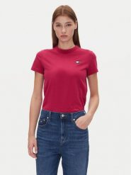 Tommy Jeans T-Shirt Tjw Reg Badge Tee DW0DW20153 Różowy Regular Fit. Czerwone t-shirty Tommy Jeans, m, bez wzorów, z bawełny, bez kołnierzyka, bez ramiączek. Za 119.99 zł.