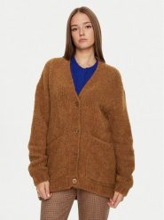 American Vintage Kardigan Zolly ZOL19CH24 Brązowy Loose Fit. Brązowe swetry American Vintage, s, bez wzorów, z syntetyku, vintage, bez ramiączek. Za 489.99 zł.