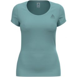 Koszulka z krótkim rękawem damska ODLO Active F-Dryight Eco BL Top Crew Neck. Brązowe bielizna termoaktywna damska ODLO, bez wzorów, bez ramiączek. Za 219.99 zł.