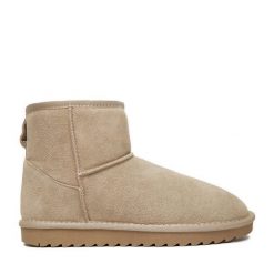 Śniegowce DeeZee. Brązowe śniegowce DeeZee, bez wzorów, bez zapięcia. Za 249.99 zł.
