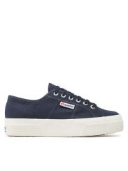 Superga Tenisówki 2740 Platform S21384W Granatowy. Niebieskie trampki Superga, bez wzorów, z materiału, bez zapięcia. Za 239.99 zł.