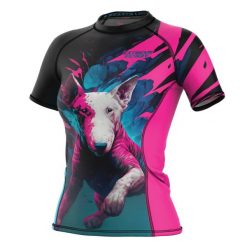 Koszulka Sportowa Damska do fitness Rasguard MMA EXTREME HOBBY VIVID BULLTERRIER. Czarne t-shirty sportowe EXTREME HOBBY, xs, bez wzorów, z bawełny, bez ramiączek, na fitness i siłownię. Za 199.00 zł.