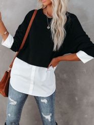 Milan Kiss Sweter w kolorze czarno-białym rozmiar: XL. Czarne swetry Milan Kiss, xl, bez wzorów, bez ramiączek. Za 152.99 zł.