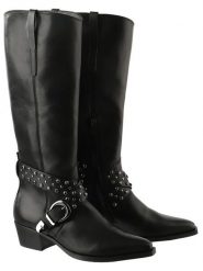 Högl Skórzane kozaki "Courtney" w kolorze czarnym rozmiar: 38,5. Czarne kozaki Högl, na zimę, bez wzorów, bez obcasa, bez zapięcia. Za 868.45 zł.