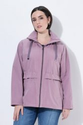 Damskie Funkcyjna kurtka pikowana HYPRAR hydrofobowa kaptur. Fioletowe kurtki Ulla Popken, plus size, bez wzorów, z materiału, z kapturem. Za 599.99 zł.