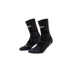 Skarpety hikingowe damskie kompresyjne do połowy łydki z maks amortyzacją CEP. Czarne skarpetki CEP, bez wzorów, z elastanu. Za 114.00 zł.