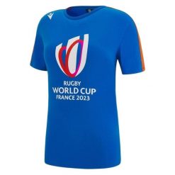 Damska koszulka Macron RWC France 2023. Czerwone t-shirty sportowe Macron, m, bez wzorów, z bawełny, bez ramiączek, na fitness i siłownię. Za 223.50 zł.