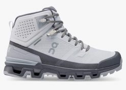 Buty trekkingowe damskie On Running Cloudrock 2 Wodoodporne Jasnoszare. Szare buty trekkingowe On Running, z materiału, bez zapięcia. Za 883.30 zł.