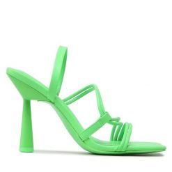 Sandały Call It Spring. Zielone sandały Call it Spring, bez wzorów, bez obcasa, na szpilce, bez zapięcia. Za 199.99 zł.