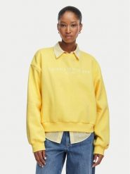 Tommy Hilfiger Bluza Ext Corp WW0WW47831 Żółty jasny Cropp Fit. Żółte bluzy Tommy Hilfiger, l, bez wzorów, z bawełny, bez kaptura. Za 409.99 zł.