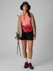 4F Spodenki trekkingowe szybkoschnące damskie - czarne XXL. Czarne szorty 4f, bez wzorów, z materiału. Za 169.99 zł.