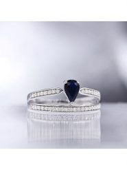 DIAMOND & CO Złoty pierścionek "Eugénie" z diamentami rozmiar: 56. Niebieskie pierścionki Diamond & Co, z diamentem, złote. Za 1,283.99 zł.