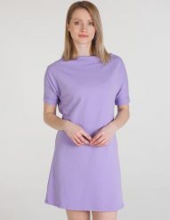 BAWEŁNIANA SUKIENKA MINI. Sukienki Unisono, s, bez wzorów, z bawełny, bez kołnierzyka, bez ramiączek, mini. Za 129.00 zł.
