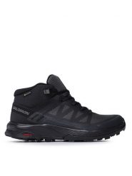Salomon Trekkingi Outrise Mid Gtx W L47160500 Czarny. Czarne buty trekkingowe Salomon, z materiału, bez zapięcia. Za 779.99 zł.