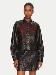 Vero Moda Koszula Rocky 10330114 Czarny Loose Fit. Czarne koszule Vero Moda, l, bez wzorów, ze skóry, bez kołnierzyka, bez ramiączek. Za 159.99 zł.
