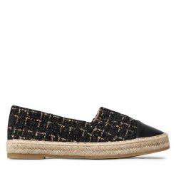 Espadryle DeeZee. Czarne espadryle DeeZee, bez wzorów, bez obcasa. Za 99.99 zł.