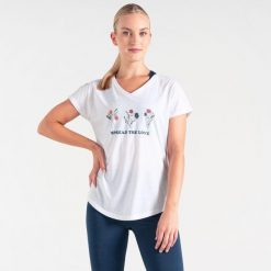 Calm damska koszulka. Białe t-shirty sportowe Dare 2b, bez wzorów, z lyocellu, bez ramiączek. Za 161.00 zł.