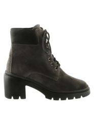 Högl Skórzane botki "Gia" w kolorze szarym rozmiar: 38,5. Czarne botki Högl, bez wzorów, eleganckie, bez obcasa, bez zapięcia. Za 478.62 zł.