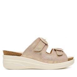 Klapki Ara. Brązowe klapki ara, bez wzorów, bez obcasa, bez zapięcia. Za 489.99 zł.