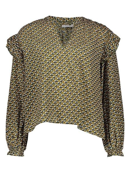 Pepe Jeans Bluzka w kolorze granatowo-żółtym rozmiar: XL. Niebieskie bluzki Pepe Jeans, xl, bez wzorów, z bawełny, bez kołnierzyka, bez ramiączek. Za 91.56 zł.