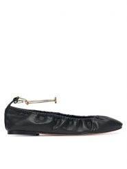 TWINSET Baleriny 251TCP150 Czarny. Czarne baleriny Twinset, bez wzorów, ze skóry, bez obcasa, bez zapięcia. Za 389.99 zł.