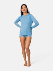 KARI TRAA Koszulka funkcyjna "Embla" w kolorze błękitnym rozmiar: M. Niebieskie t-shirty sportowe Kari Traa, m, bez wzorów, z wełny, bez ramiączek, outdoorowe. Za 217.99 zł.