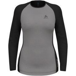 Koszulka termoaktywna z długim rękawem damska Odlo NATURAL PERFORMANCE. Szare t-shirty sportowe ODLO, l, bez wzorów, z materiału, bez ramiączek, narciarskie. Za 325.25 zł.