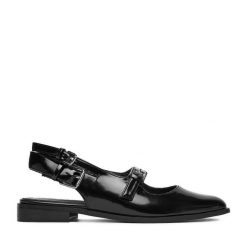 Baleriny JENNY. Czarne baleriny Jenny, bez wzorów, bez obcasa, bez zapięcia. Za 139.99 zł.