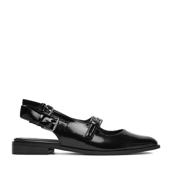 Baleriny JENNY. Czarne baleriny Jenny, bez wzorów, bez obcasa, bez zapięcia. Za 139.99 zł.