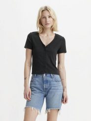 Levi's Kardigan w kolorze czarnym rozmiar: XXS. Czarne swetry Levi's, s, bez wzorów, z bawełny, bez ramiączek. Za 62.45 zł.