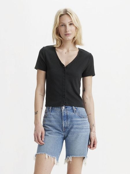Levi's Kardigan w kolorze czarnym rozmiar: L. Czarne swetry Levi's, l, bez wzorów, z bawełny, bez ramiączek. Za 77.95 zł.