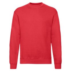 Klasyczna Bluza Rozpinana Unisex Dla Dorosłych. Czerwone bluzy fruit of the loom, m, bez wzorów, z bawełny, bez kaptura. Za 85.99 zł.