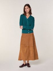 Rodier Wełniany kardigan w kolorze morskim rozmiar: M. Niebieskie swetry Rodier, m, bez wzorów, z wełny, bez ramiączek. Za 282.99 zł.