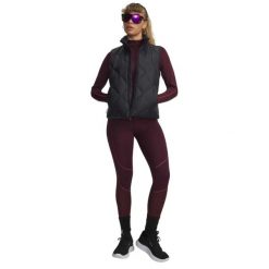 Legginsy treningowe damskie Under Armour CGear Textu fuchsia dusk. Czerwone legginsy Under Armour, bez wzorów, z dzianiny, długie. Za 303.25 zł.